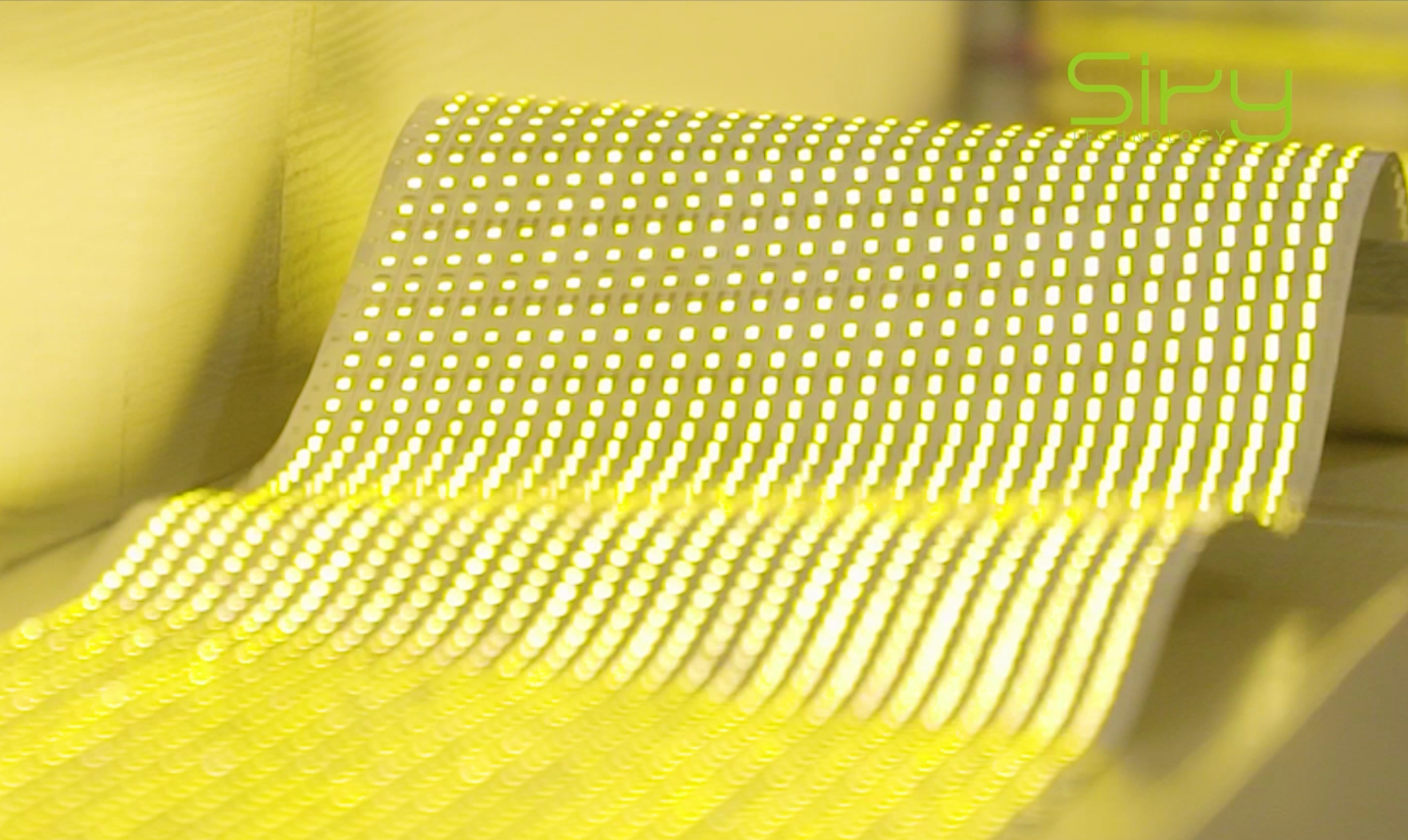 Continuous LED strip FPCB showing copper traces component pads and cutting marks